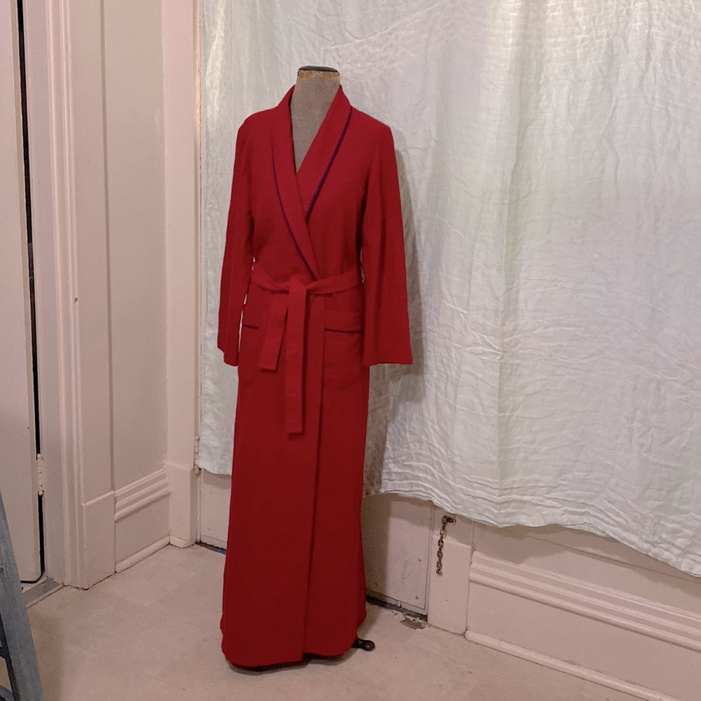 Vintage Pendleton Red Wool Smoking Jacket Robe